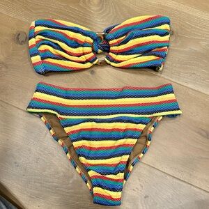 Montce swimsuit high waisted bottoms bandeau top